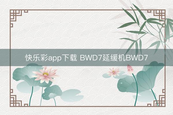 快乐彩app下载 BWD7延缓机BWD7