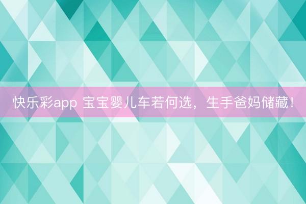 快乐彩app 宝宝婴儿车若何选，生手爸妈储藏！